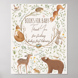 Boho Woodland Animals Forest Friends Kinderdusche Poster