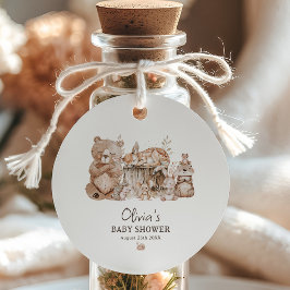 Boho Woodland Animals Gender Neutral Baby Shower Geschenkanhänger