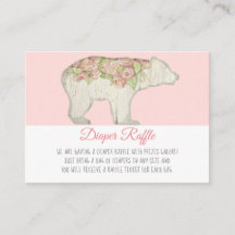 Boho Woodland Bear Baby Girl Duschdusche Windelwan