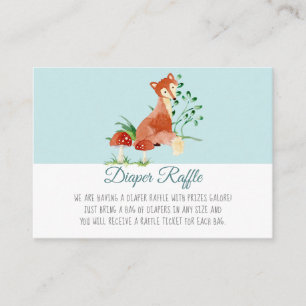 Boho Woodland Boy Fox Babydusche Windschutzscheibe Begleitkarte
