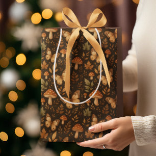 Boho Woodland Foods Mushrooms   Herbstfarben Mittlere Geschenktüte