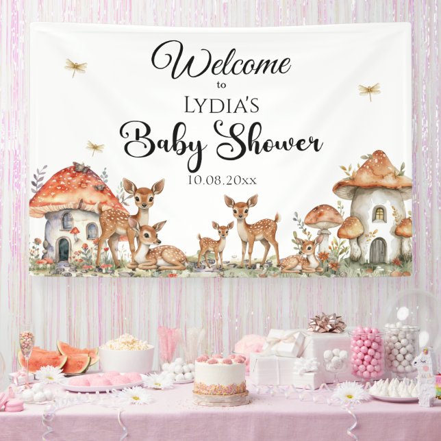Boho Woodland Forest Animals Baby Dusche Willkomme Banner (Party)
