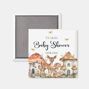 Boho Woodland Forest Animals Babydusche Magnet