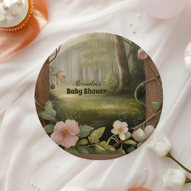 Boho Woodland Forest Baby Dusche Pappteller (Von Creator hochgeladen)
