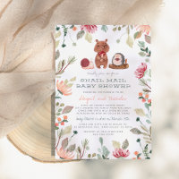 Boho Woodland Greenerenery Snail Mail Baby Dusche