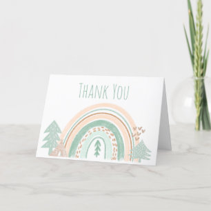 Boho Woodland Rainbow Vielen Dank Dankeskarte