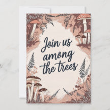 Boho Woodland Wedding Card mit Pilzen & Filmen