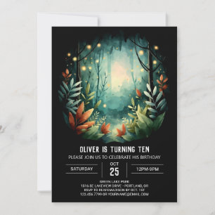 Boho Woods Printable Woodland Birthday Einladung