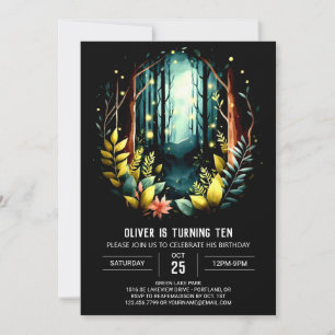 Boho Woods Printable Woodland Birthday Einladung