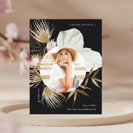 Boho Wreath One Foto Graduation Party Einladung