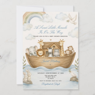 Boho-Wunder auf dem Weg - Babyparty zur Arche Noah Einladung