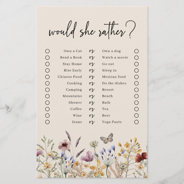 Boho Würde Sie Eher Spiel (Vorderseite)