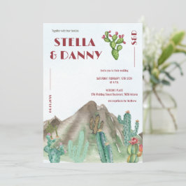 Boho Wüste Cactus Arizona Zielort Einladung