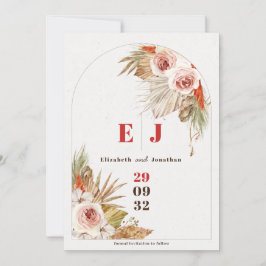 Boho Wüste florale Erde tönt Hochzeit Save The Date
