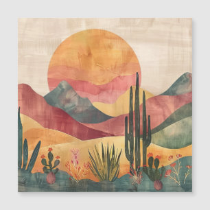 Boho Wüste Landschaft - Südwestliche Natur Magnetkarte