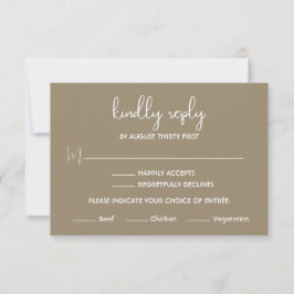 Boho Wüste Neutral Minimalistische RSVP-Karte Einladung