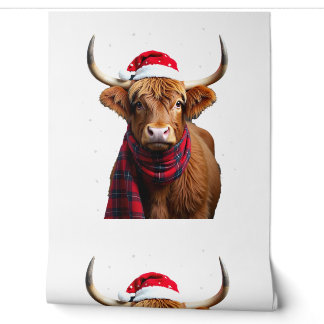Boho Xmas Christmas Highland Cow T-Shirt (1) Tapete