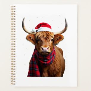 Boho Xmas Noël T-Shirt Vache des Highlands (1)