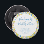 Boho Yellow Ditsy Floral Custom Baby Dusche Danke Flaschenöffner<br><div class="desc">Boho Yellow Ditsy Floral Floral Floral Custom Baby Dusche Danke Flaschenöffner</div>