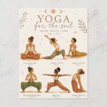 Boho Yoga Frauen Aquarell Design mit Yoga Posen