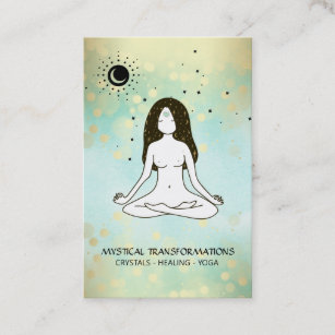 *~* Boho Yoga Goddess Celestial Moon Sun 3. Auge Visitenkarte