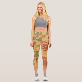 Boho-Yogahose Capri Leggings