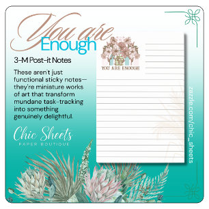 Boho You Are Enough linierte 3M Post-it® Notizen