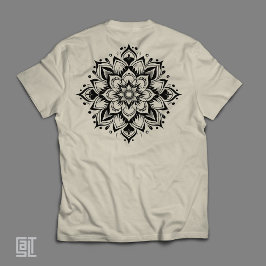 Boho Zen Mandala Komplexe Blumenheilige Geometrie Tri-Blend Shirt