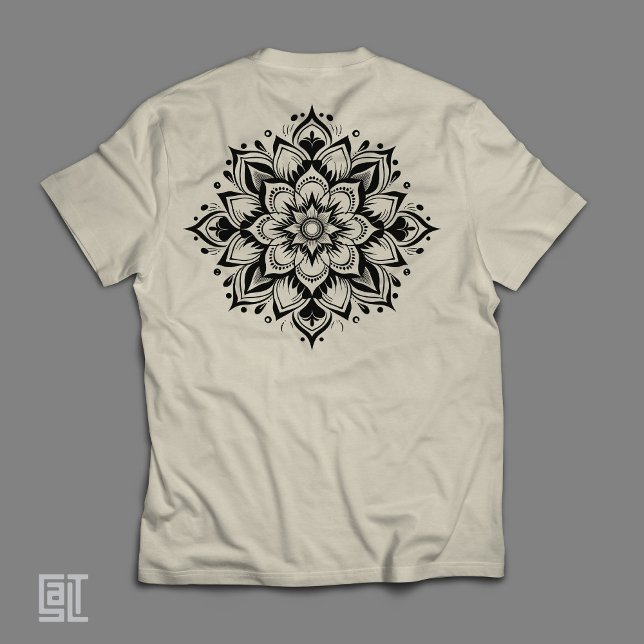 Boho Zen Mandala Komplexe Blumenheilige Geometrie Tri-Blend Shirt (Von Creator hochgeladen)