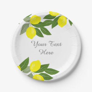 Boho Zitronen-Party-Dekor-Papierplatte Pappteller