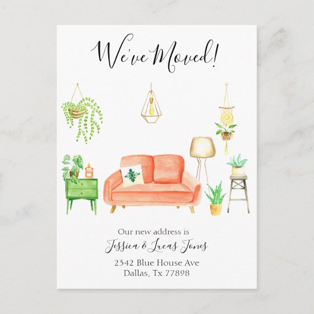 Boho Zuhause Moving Ankündigung Wir haben uns bewe (Vorderseite)