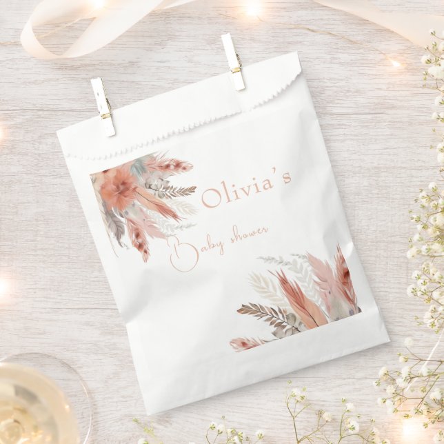 BohoPampas Grass Baby-Dusche Geschenktütchen (Ausgeschnitten)