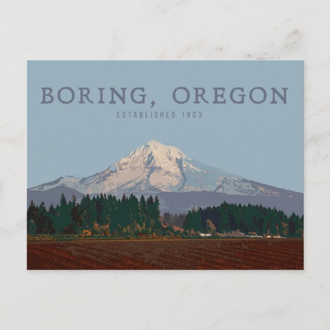 Bohren, Oregon | Mt-Hood-Karte Postkarte (Vorderseite)