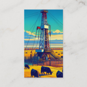 Bohrgestänge und Rinder in der Öl- und Gasindustri Visitenkarte