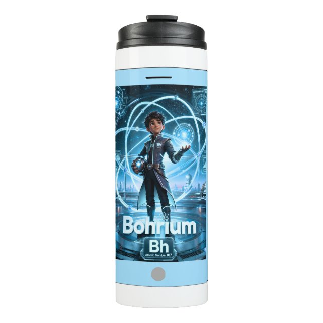 Bohrium (Bh) –  ATOMIVRA™ Kollektion Thermosbecher (Vorderseite)