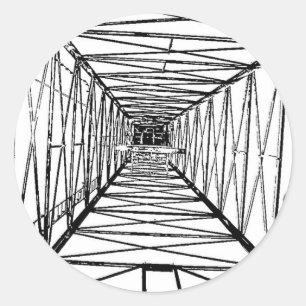 Bohrlochskizze Runder Aufkleber