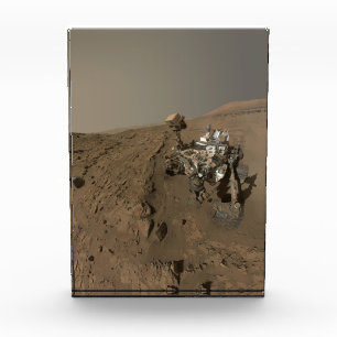 Bohrung Mars Curiosity Rote Marskulisse Fotoblock