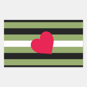 Boi Pride Flag Rechteckiger Aufkleber