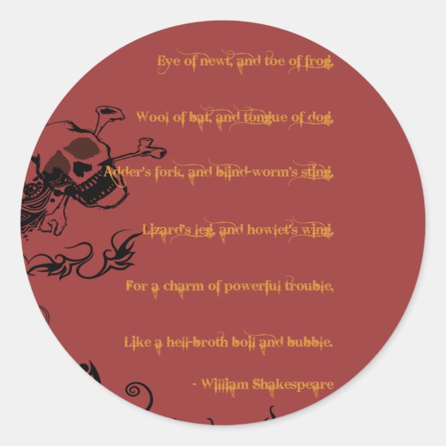 Boil & Trouble Runder Aufkleber (Vorderseite)