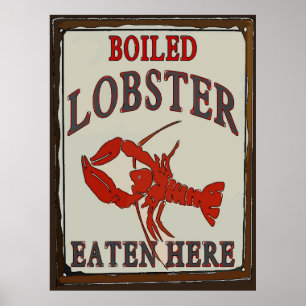 Boiled Hummer Eaten Hier Poster