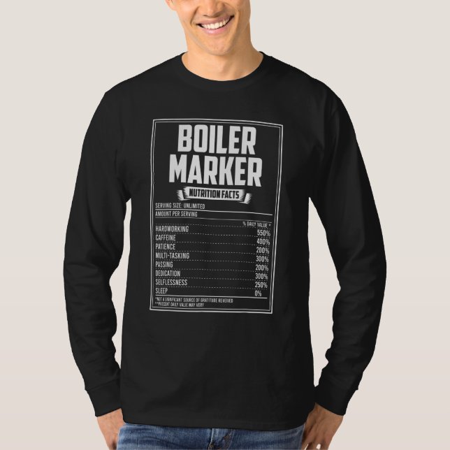 Boiler Marker Nutrition Fakten T-Shirt (Vorderseite)