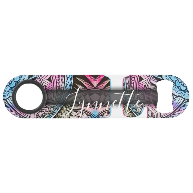 Boire Barman Motif Nom du monogramme (Dos Horizontal)