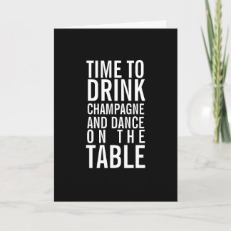 Boire Champagne Bonne Carte de voeux Anniversaire 