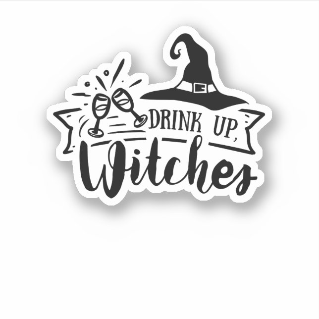 Boire des sorcières Sticker (Devant)
