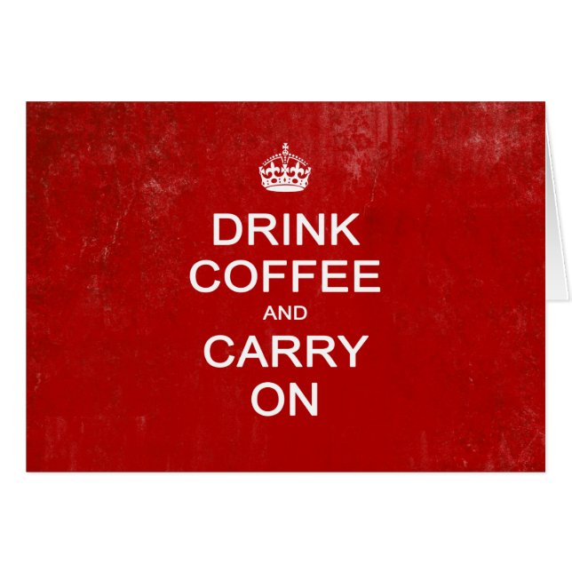 Boire du café et continuer, garder le calme (Devant horizontal)