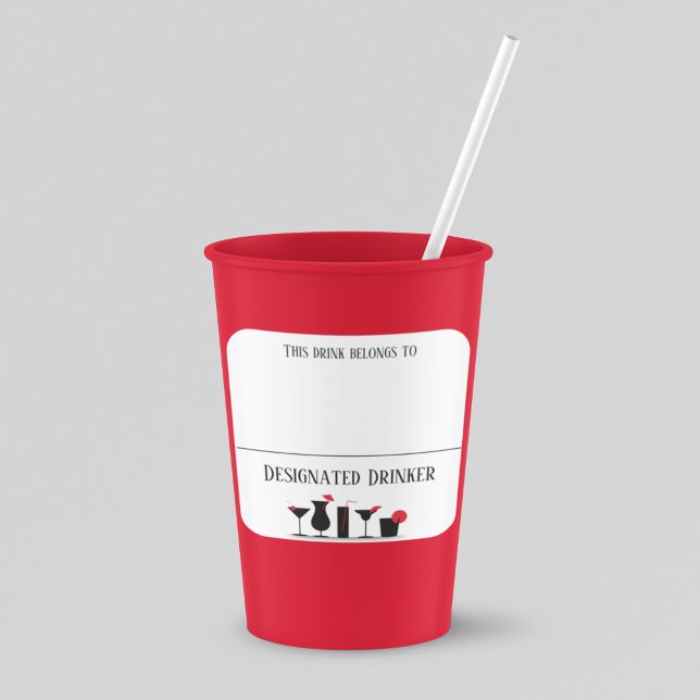 Boire Sticker Marker Nom Cocktail Étiquette Party (Créateur téléchargé)