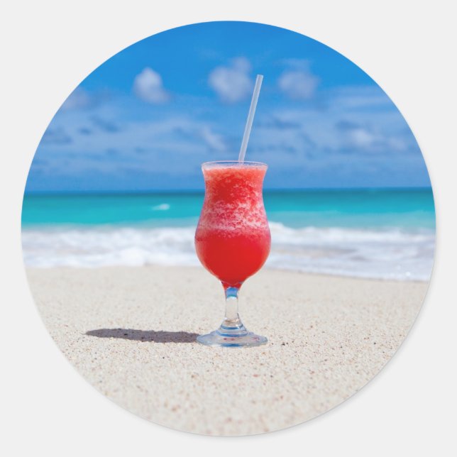 Boire sur la plage autocollants (Devant)
