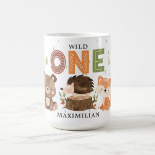Bois Animaux 1er Anniversaire Café Mug