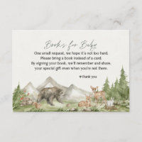Bois Animaux livres pour invitation bébé insérer