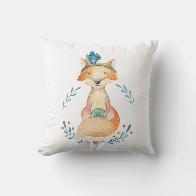 Bois Animaux Renard Coussin décoratif (Recto)